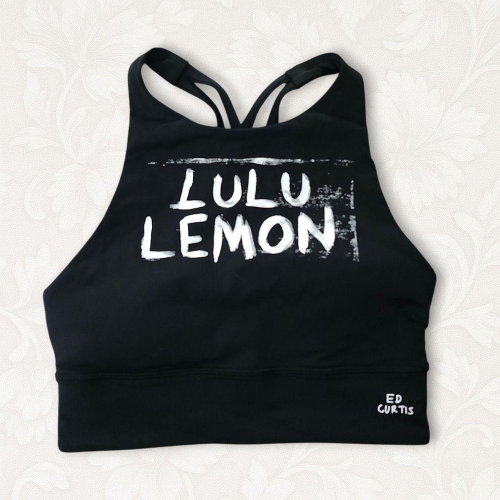 Lululemon x Ed Curtis High-Neck Crossback Bra – Size 2–4 (Best fits XS–S)